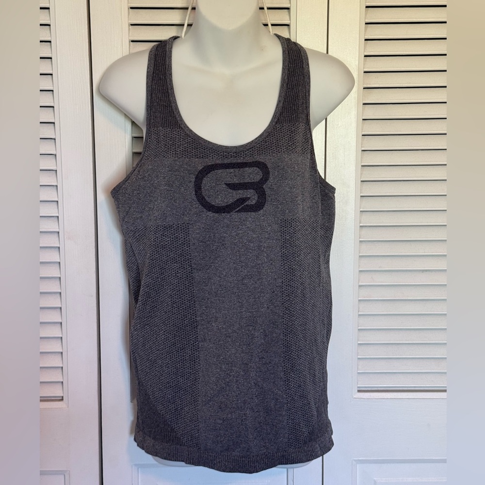 CycleBar Gray Seamless Athletic Tank with Subtle Logo